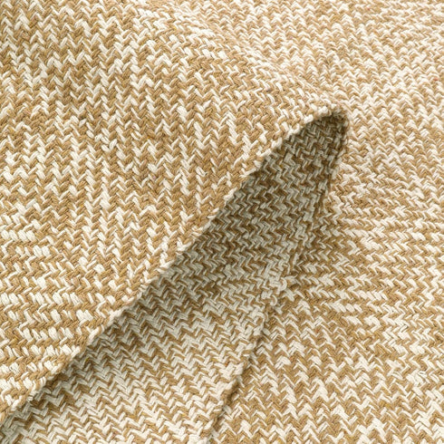LEEVAN Washable Bathroom Rug - 2'x3' Low Profile Entryway Mat, Tan Cotton Reversible Kitchen Rug for Farmhouse Decor