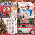 12Pcs Christmas Gnome Refrigerator Magnets, Waterproof Holiday Gnome Car Decals for Party Decor