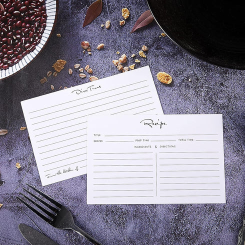 Outus 50 Pieces Bridal Recipe Cards Double Sided Kitchen Recipe Cards Sage Simple Wildflower Recipe Cards