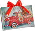 RAZ Imports Tabletop LED Lighted Print Ornament, Dogs Driving A Red Truck, 6 Inch