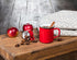 Abbott Collection Enamel Look Stoneware Mug, Red