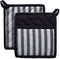 DII Cotton Heat Resistant Kitchen Pot Holders Set, 2 Piece, Farmhouse Chic Geometric Design