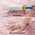 5'R, Amazon Basics Fluffy Washable Round Area Rug, Circle Shaggy Carpet for Living Room, Bedroom, Nursery, Pink