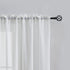Home Brilliant Striped White Sheer Curtains, 84 Inches Long, Lace Voile Window Treatment, 2 Panels, 54" X 84"