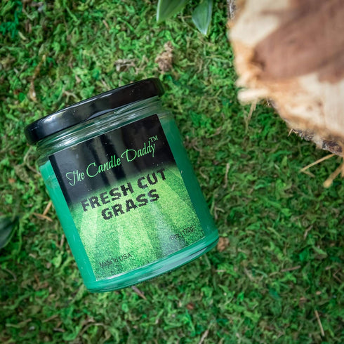 Fresh Cut Grass Candle - 6 oz Jar Candle with up to 40 Hour Burn Time
