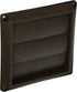 Lambro Industries 2677B Plastic Louvered Vent Hood; 4", Brown