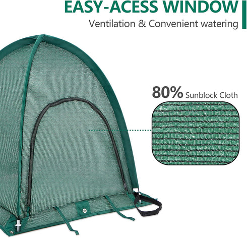 2 Pack, 80% 22" 22" 22" Plant Shade Tent Pop Up Sun Shade Cover for Outdoor Plants, Portable Sun Protection Tent