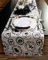DII Halloween Party Tabletop Decor, Reusable Cotton Fabric Table Runner, 14x72, Spooky Portraits, Machine Washable