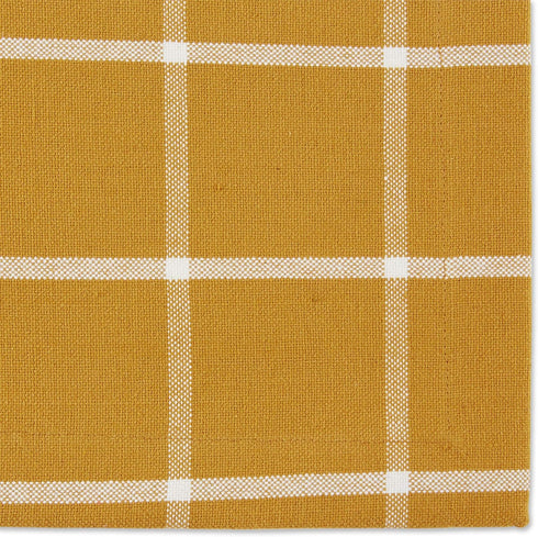 DII Basic Collection Tabletop Placemat Set, Honey Gold Check, 6 Piece