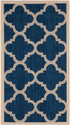 SAFAVIEH Courtyard Collection Accent Rug, 2' x 3'7", Navy & Beige, Moroccan Trellis Design
