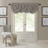 Elrene All Seasons Room-Darkening Waterfall Window Valance, 52" x 36", Silver, 1 Valance for Bedroom or Living Room