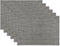 DII PVC Tabletop Collection Placemat Set, Rectangle, 13x17.25, Gray, 6 Piece
