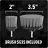 Set, 2 2" 3.5" Dirt Devil Medium Bristle Cleaning Brush Piece, and Brushes Included, for Use on Showers, Porcelain