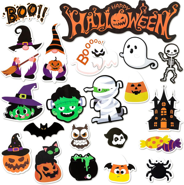 20Pcs Halloween Magnet Car Decorations - Waterproof Trick or Treat Automotive Stickers for Home Decor