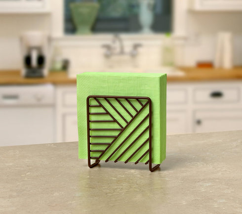 Spectrum Diversified Wright Napkin Holder - Geometric Vertical Napkin Dispenser for Kitchen