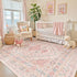 zesthome Pink Rug - 5x7 Area Rugs for Bedroom, Stain Resistant Washable