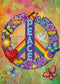 World Peace Love Garden Flag 12 x 18, Double Sided Rainbow Pride Month Burlap Outdoor Decorations for Small Decor