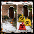 CNhoqc 6Pcs Halloween Lawn Trash Bags - Zombie Warning Reusable Waste Bags with Twist Ties, Fallen Leaf Grass Clipping
