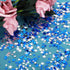 Hestya 60g Metallic Foil Star Confetti Glitter Table Decorations for Party Wedding Festival (Blue Silver, 10mm & 6mm)