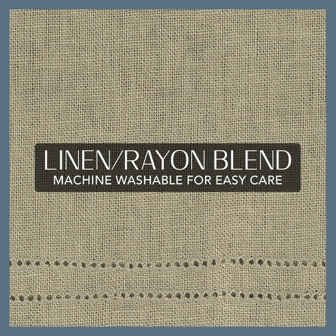 Elrene Home Fashions Cameron Linen Window Valance, 60" W x 15" L (1 Valance)