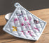 Maison d' Hermine Oven Mitt & Pot Holder Set - 100% Cotton, Heat Resistant BBQ Cooking Gloves (Blossoms In Spring)