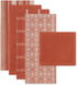 DII Assorted Woven Kitchen Set, 5 Piece - Dishtowel 18x28, Dishcloth 13x13, Spice