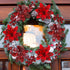 60 6 Poinsettia Pcs Silver Styles Christmas Artificial Flowers with Glitter Berries Stems Tree Picks for Christmas Tree