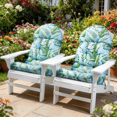 44x19x4 inch, Enipate Tropical Print Adirondack Chair Cushions Weather Resistant Patio Chair Seat Cushion, Tufted