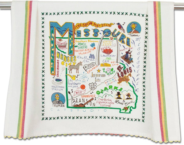 Catstudio Missouri Dish Towel - U.S. State Souvenir Kitchen and Hand Towel with Original Artwork, Perfect for Missouri