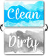 Brothers Bench Blue & Gray Dishwasher Magnet - Clean Dirty Sign for Kitchen Organization and Refrigerator