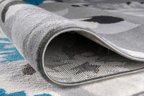 Rugshop Modern Floral Design Area Rug, 2' X 3' Blue - Non-Shedding for Living Room and Bedroom