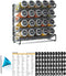 SpaceAid Spice Rack Organizer with 20 Spice Jars, 386 Spice Labels, Chalk