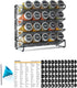 SpaceAid Spice Rack Organizer with 20 Spice Jars, 386 Spice Labels, Chalk