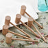 6 Pcs Wooden Crab Lobster Mallets, Solid Natural Beechwood Seafood Hammers