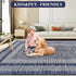 2x6 GarveeHome Modern Bordered Runner Rug Soft Non Slip Runner Washable Non Shedding Floor Carpet, Distressed Geometric
