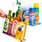 Sorbus Roll Out Bottle Organization Bins, Clear Plastic Containers with Wheels & Handles for Kitchen Storage