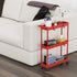 3-Tier 5.5'' 27.5'' Simple Houseware Slim/Narrow Storage Cart with Handle, Wide x Height Rolling Organizer for Kitchen