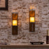 Set 2 15.6 3.9 inches, of Vintage Wall Candle Sconce, Distressed Iron Metal, x Rustic Farmhouse Style