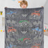 Boys Truck Car Toys Unique Gifts for Kids Glow in The Dark Blanket Glowing Cartoon Tractor Throw Blanket Soft Fleece
