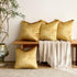 GIGIZAZA Velvet Gold Pillow Covers 18x18, Pack of 4, Decorative Throw Pillow Soft Covers for Living Room