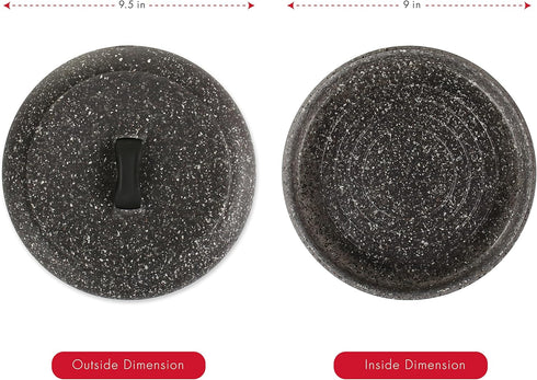 Dexas XL Tortilla Warmer, 9.5" Granite Pattern, Ideal for Tortillas, Breads, Pancakes, Pita, Corn Breads