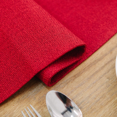 NATUS WEAVER 2 12 36 Inch Soft Caddice Faux Linen Side Table Runner, eco-Friendly Fabric Handcrafted Runner, Burgundy x