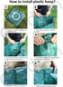 3-Pack 72 Gardzen Gallon Yard Waste Bags, Reusable Heavy Duty Collapsible Garden Leaf Bags with Plastic Ring, Stand-Up