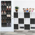 Simple Houseware 24 Pockets Over The Door Hanging Shoe Organizer, Black (64'' x 19'')