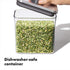 2.8 OXO Steel POP Container Big Short Sqaure - Qt for Cereal, Grains and More Grey