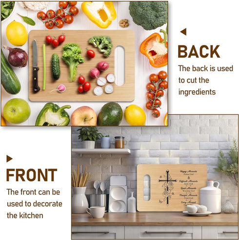 Christian Bamboo Cutting Board Gift, Bible Verse Kitchen Decor, Inspirational Gifts for Women, Family & Friends