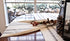 Gray Beige Stripped Farmhouse Cotton Table Runner, Dresser Scarf, Rustic Décor (17Wx54L)