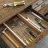 BAMEOS Expandable Bamboo Drawer Divider 4-Pack | Adjustable Utensil Knife Fork Tool Organizer for Kitchen, Bathroom,