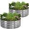 Utopia Home Galvanized Raised Garden Bed Kit 2x2x1 Ft, Planter Box Round