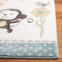 4' (CRK120A) SAFAVIEH Carousel Kids Collection Area Rug - Square, Ivory, Animal Design, Non-Shedding & Easy Care, Ideal